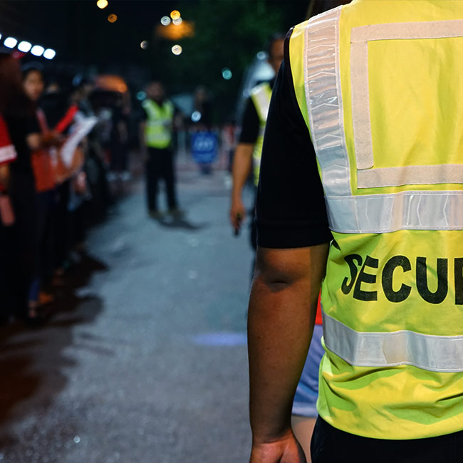 security guard supervising an event battle creek mi